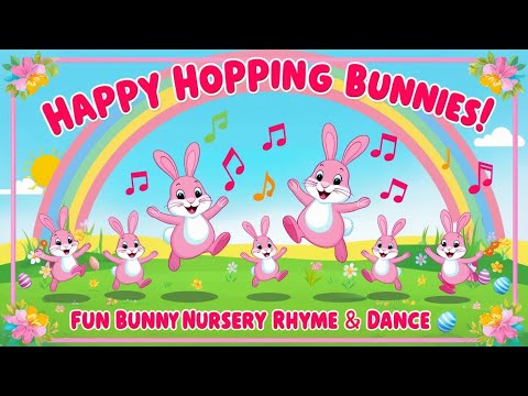 Happy Hopping Bunnies Song for Kids 🐰🎶 | Fun Bunny Nursery Rhyme & Dance | Toddler Learning Song