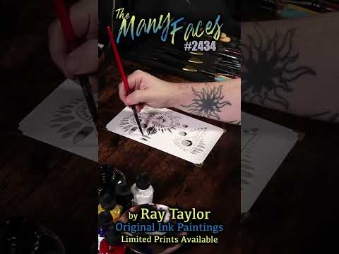 #2434 The Many Faces 2024 Collection: Ink Painting Process Timelapse with Ray Taylor