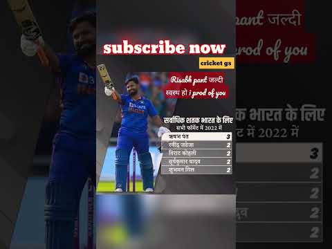 Rishabh pant ने लगाए है भारत के  लिए 2022 में सबसे अधिक शतक | #cricket #shorts #ytshorts