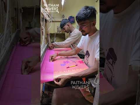 Making of Silk Fancy Paithani sarees #silk #making #traditional #art