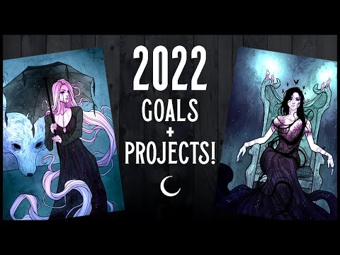 My Goals + Projects 2022! + Coloring my Ink Paintings