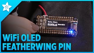 WiFi OLED FeatherWing Brooch