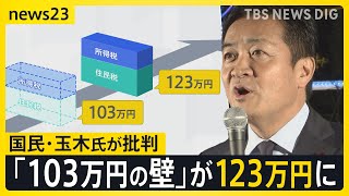 「中身が全然だめ」“年収の壁”178万円への引き上げを主張してきた国民・玉木氏が批判　来年度の与党税制改正大綱が決定【news23】｜TBS NEWS DIG