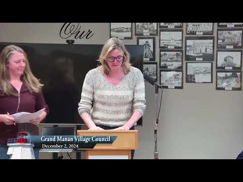 Village of Grand Manan Regular Meeting of Council for December 2024