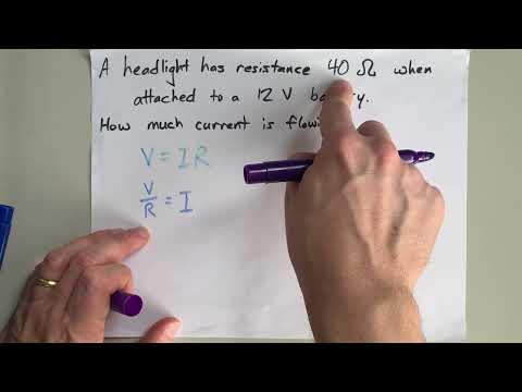 Calculate Current from Resistance and Voltage