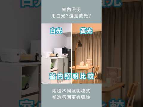 室內照明用白光？黃光？兩種氣氛，我全都要！