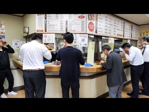 Amazing Tempura Rush! Close-up on the Soba Restaurant at 6AM Busy with Early Workers!