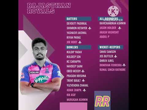 Rajsthan royals squad for ipl 2023 RR playing 11 Sanjusamson/# Rajsthan royals batting/ RR capitan