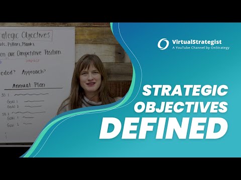 What Are Strategic Objectives? I Strategic Objectives Defined