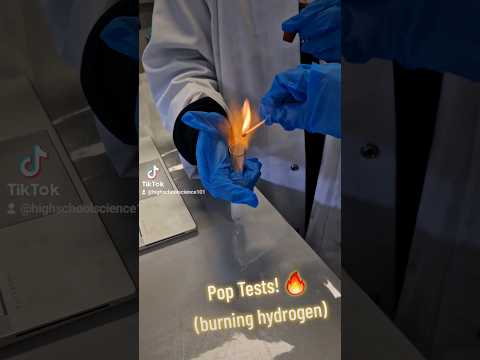 🔥Adding acid to a metal makes..  FLAMMABLE hydrogen!🔥 #scienceexperiment