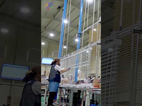 Wood Blinds Making Process in Korean Curtains Factory