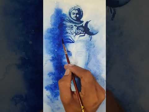 Mahadev Painting | Water color #shorts #viral