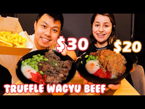 $30 Fast Food WAGYU BEEF & TRUFFLE Rice Bowl! WORTH IT!?