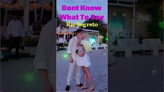 DON'T KNOW WHAT TO SAY RIC SEGRETO #lovesong #love #romantic #lovesong80s90s  #shorts