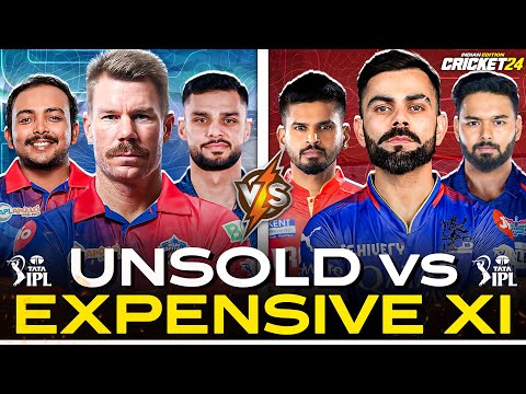 VIRAT KOHLI SHINES 🔥Last Ball Thriller 😮 IPL 2025 🏆 Expensive 🆚 Unsold XI - Cricket 24