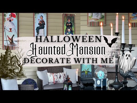 👻 HALLOWEEN Decorate With Me 2023 | Haunted Mansion Outdoor Patio Easy and Spooky Halloween Decor