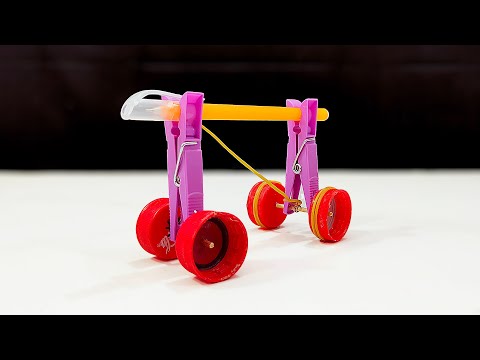 How to Make a Simple Rubber Band Car | DIY Car Without Motor | Science project