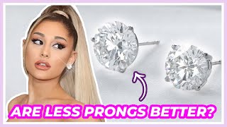 Are Your Diamond Studs Drooping? 3 Prong Martini vs 4 Prong Basket 3ct 4ct Stud Earrings Comparison