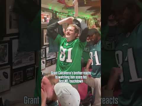 Grant Calcaterra's brother reacts to his first NFL touchdown 🥹 #shorts