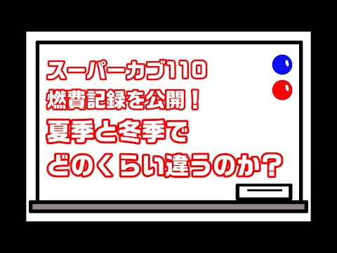 スーパーカブ110の燃費公開！夏季と冬季では、どのくらい違うのか？コミネマンのモトブログ：リターンライダーの雑談系モトブロガー