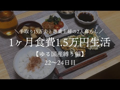 【夫手取り15万で専業主婦したいので】1ヶ月食費1.5万円生活その9【ゆる国産縛り編/低収入家庭vlog】