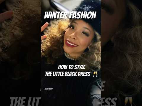 How To Style The Little Black Dress #ytshorts #chicstyle #howtostyle #fauxfur #winteroutfits #ootd