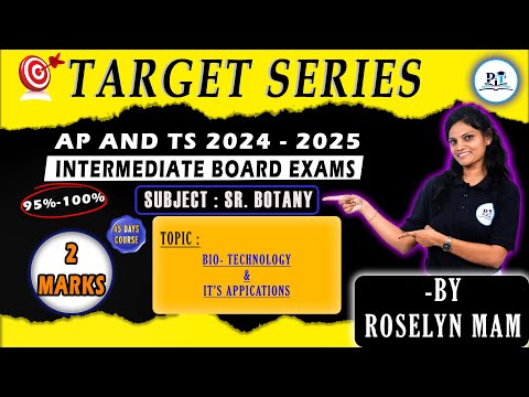 Biotechnology & It's applications 2Marks Class 12 Botany || IPE 2025 || PHYSICS IN TELUGU || #ipe