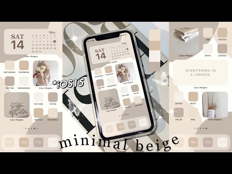 customize your iphone aesthetic ☕️ (Minimal Beige) iOS15 / how to have an aesthetic phone