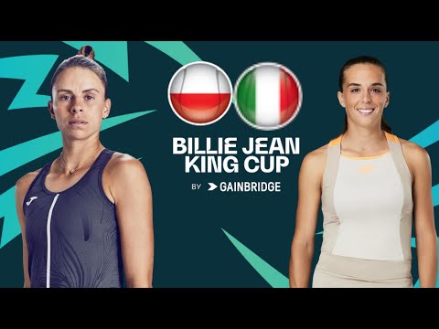 LIVE: TENNIS:  #BJKCup : 1/2 FINALS: POLAND W -Italy W MAGDA LINETTE - Lucia Bronzetti  #18/11/2024