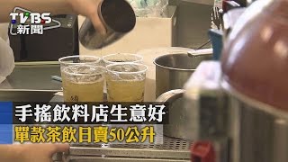 【TVBS】手搖飲料店生意好　單款茶飲日賣50公升