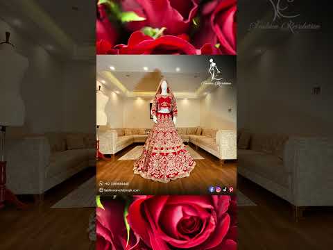 Stunning Transformation: Watch Our Pakistani Red Bridal Lehenga Come to Life! #weddingdress