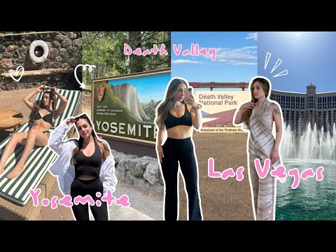 USA ROAD TRIP! DRIVING THROUGH YOSEMITE AND DEATH VALLEY | PARIS LAS VEGAS HOTEL ROOM TOUR!