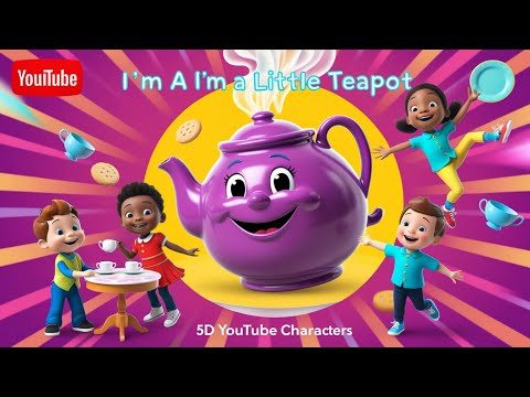 "🎶 I'm a Little Teapot: Fun & Learning Rhymes for Kids! 🌟 Sing Along and Laugh!"