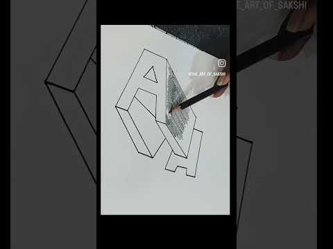 Letter 'A' 3d Sketch                              #beautiful #art #trending #3d #sketch #artwork