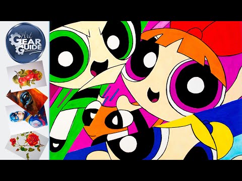 Arrtx Acrylic Marker Set Simptap | Arrtx Markers | Powerpuff Girls Artwork