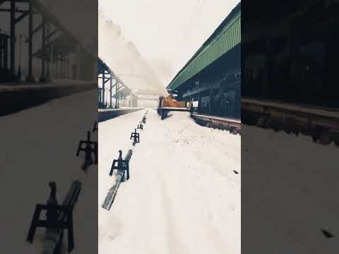 snowfall Shri nagar railway station 🚉⛽⛽🚉 Jammu and Kashmir #trending #vlog #viral#shorts