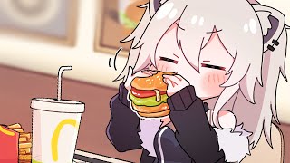 【手描き】チートデイに爆食をかますししろん【ホロライブ/獅白ぼたん】