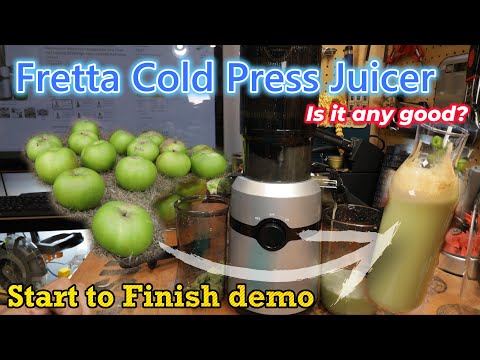 Fretta Cold Press Juicer Start to finish demo by Benson Chik #amazon #productreview #juice