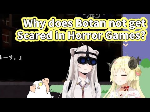 Watame asks Botan why she doesn't get scared in Horror Games [ENG Subbed Hololive]