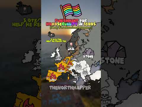 punishment for homosexuality in 1800s🏳️‍🌈 #mapper #mapping #europe #history #shorts #viralvideo