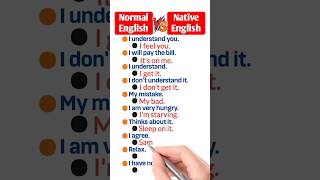 Normal English vs Native English #english #learnenglish #shorts