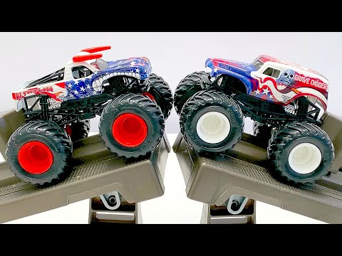 MONSTER JAM | GRAVE DIGGER vs EL TORO LOCO | EPIC MONSTER TRUCK BATTLE | HOT WHEELS MONSTER TRUCKS