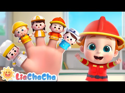 Finger Family Song (Jobs Version) | Police, Firefighter | Kids Songs & Nursery Rhymes | LiaChaCha