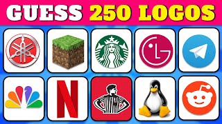 Guess The Logo in 3 Seconds | 250 Famous Logos | Logo Quiz 2024