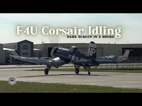 F4U Corsair Idling ⨀ Relaxing Aircraft Engine Sounds for Deep Sleep & Focus (12 Hours)