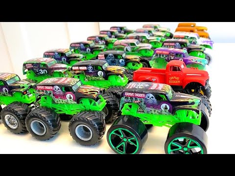 MONSTER JAM | SPIN MASTER | GRAVE DIGGER | STACK & SMASH CRASH UP | HOT WHEELS MONSTER TRUCKS