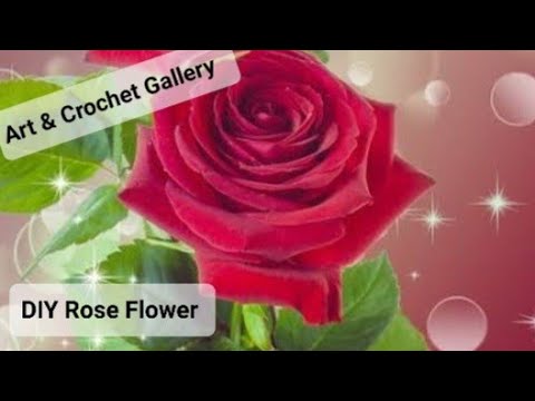 Rose Flowers | Art & Crochet Gallery | #diyroseflowers #art&crochetgallery