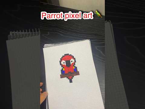 🦜✨ #drawing #pixelate #art #pixelart #artinmotion #pixeling #pixel #parrot #youtubeshorts