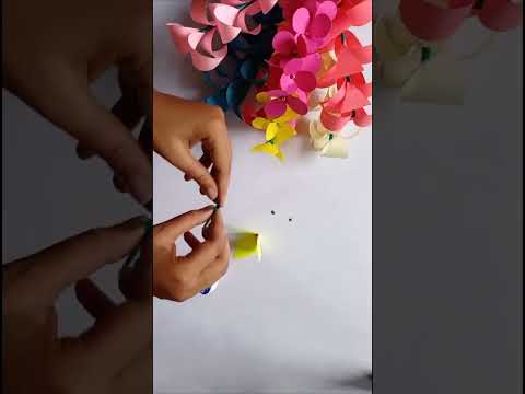 Easy Paper Flowers Making Ideas| #shorts #shortvideo #viral |