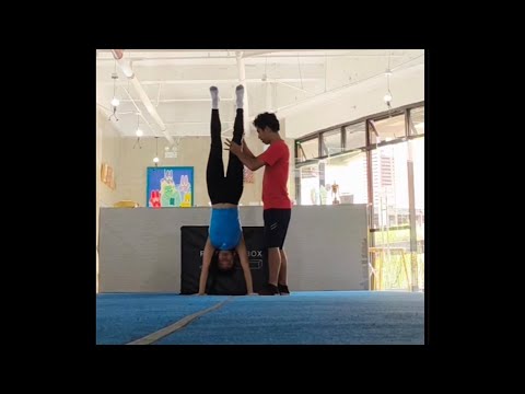 I tried gymnastics for the first time - and learned how to do a cartwheel!